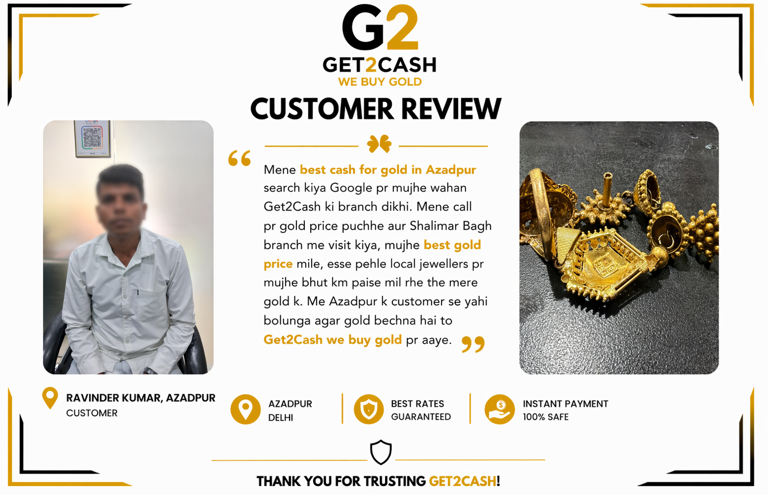 Sell Gold in Paschim Vihar